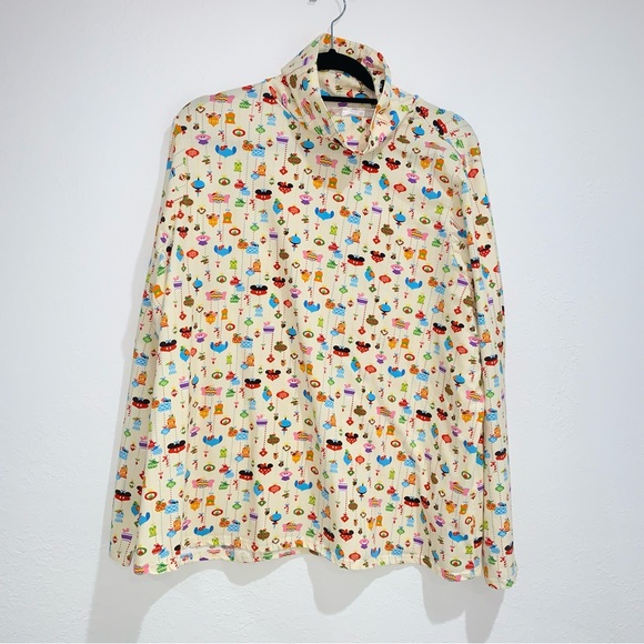 Disney Tops - Disney Mickey Mouse dumbo Minnie Mouse mock neck long sleeve top size 2XL yellow